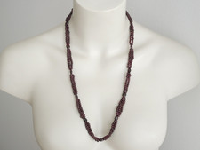 Granat kette rot dreireihig - granat,