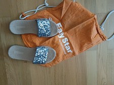 Glitzer Flip Flops Gr 39 Damen Und Stoffbeutel Von Easy Star