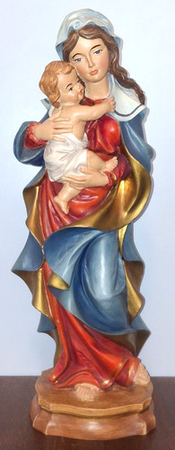 Holzfigur geschnitzt maria - holzfigur,