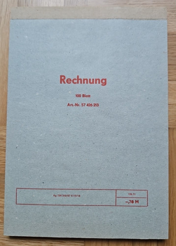 Ddr rechnungsblock - rechnungsblock,