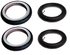 2 X Emmaljunga Mondial WHITE WALL Wagen Reifen 12 1/2 " X 2 1/4 + Bent Ventil