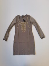 Damen Kleid Shirtkleid Langarmshirt bpc braun grau NEU Größe 36 38 40