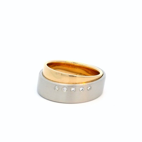 Damenring goldring bicolor - damenring,,