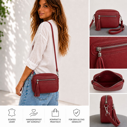 Damen leder handtasche - leder,