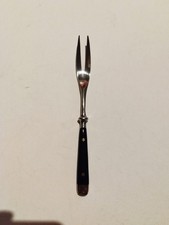 WMF "Alte Post" Aufschnittgabel - Cromargan, Holzgriff - guter Zustand