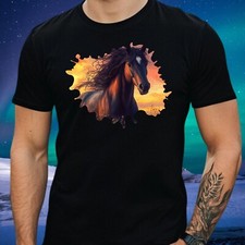 Herren T-Shirt Pferd Motiv