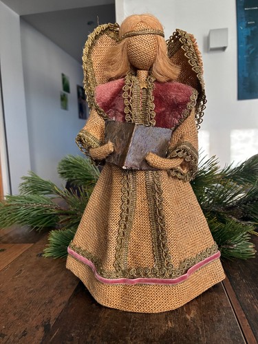 Vintage jute engel - vintage,