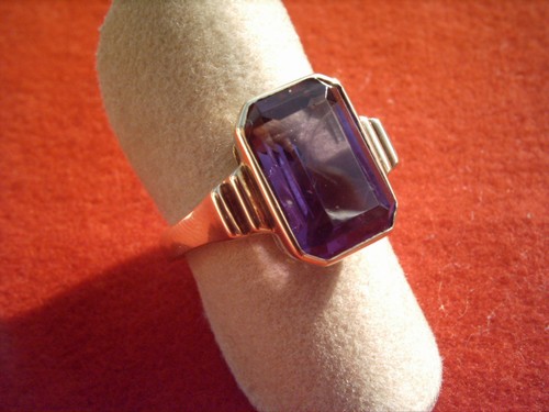 Amethyst ring gold 585 55 - gold,