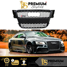 Audi RS5 Style A5 S5 B8 Glanz Schwarz Front Hauptgrill Wabengitter Grill 08-12