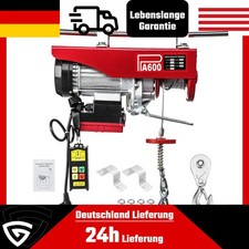 Elektrische Seilwinde 300Kg /600Kg PA600 Elektrowinde Motorwinde Hub Seilhebezug