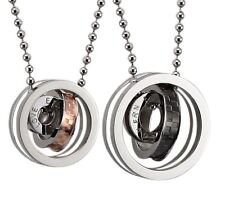 Partnerkette Edelstahl Partner Anhänger Ketten Ringe ETERNAL LOVE P42