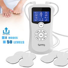 Tens Gerät mit 4 Gel-Elektroden Reizstromgerät Nervenstimulation Schmerztherapie