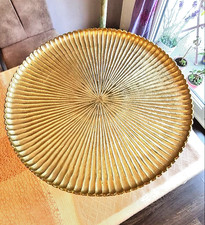 Etagere XXL Golden Metall Luxus Antik 80 cm breit groß Design Dekoration Ständer