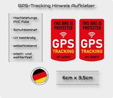 GPS Fahrrad Aufkleber Sticker Tracking Protected Security
