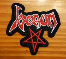 Patch: Venom Logo - Black Metal - Neu