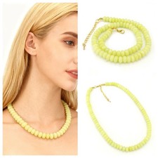 Lemon-Jade Halskette Radkette Naturstein Collier Freitag NV080 BAILYSBEADS®