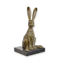 Bronzeskulptur Hase Sitzend