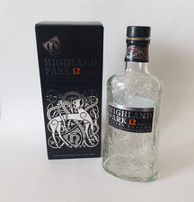 Highland Park 12 Whisky Viking Honour leere Flasche Whiskey mit Karton