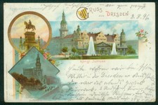 Litho / Lithografie: DRESDEN o 1896 (Druck: J. Miesler, Berlin)