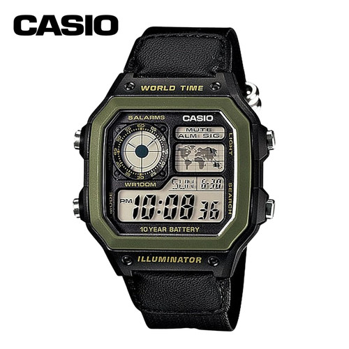 Casio world time 1200whb 1b - casio, ae-1200whb-1b