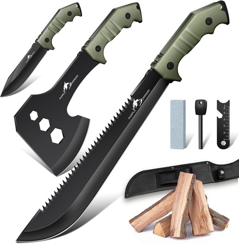 Outdoor axt set stahl - d2, full