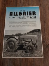 Original Prospekt Allgaier Dieselschlepper A 133 System Porsche Traktor