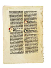 1486 Incunabulum Leaf Angelus