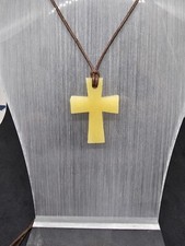 Orangencalcit Kreuz Anhänger