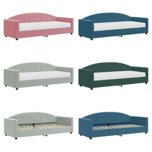 Tagesbett mit matratze samt - tagesbett,