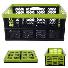 KADAX Klappkiste aus Kunststoff, Faltbare Lagerkiste, 32L, Grün