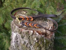 Zweifarbige Fettlederleine