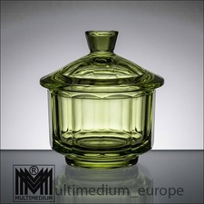 Art Deco Glas Deckeldose Moser