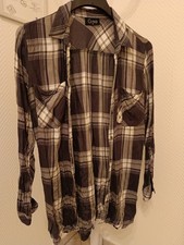 Damen Hemd Bluse Grau Weiß