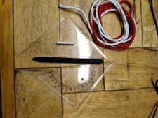 Navigationsbesteck für den Sportbootführerschein SBF mit Seile für Knoten