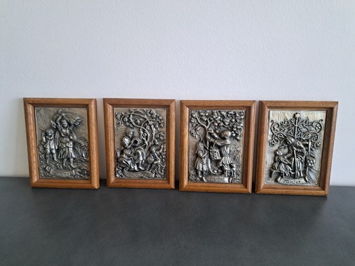 Vintage rein zinn jahreszeiten - vintage,