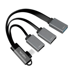USB-C Hub Kabelpeitsche 90°
