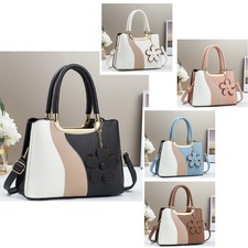 Boutique Blume Anhänger Deko Damen Kunstleder S-Medium Beuteltasche Schultertasche