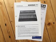 Prospekt Tonmischpult SONOSAX SX-V inkl. Preisliste  SWISS MADE 