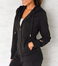 Marken-Kapuzen-Sweatjacke, Bench schwarz