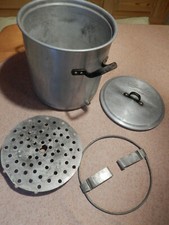 Simmertopf (?) mit Dünsteinsatz, „Columbus Patent“ wohl 1920-1930