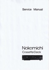 Service Manual-Anleitung für Nakamichi Cassette Deck  