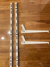 2 Bodenträger + 2 einreihige Wandschienen DIY Element System stabil 50/21,5 cm