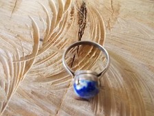 Ring mit Lapis Lazuli , Silber, Gr. 50 - Blau