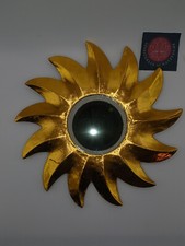 Spiegel Sonnenstern Holz gold 20 cm Feng Shui Sonnenspiegel