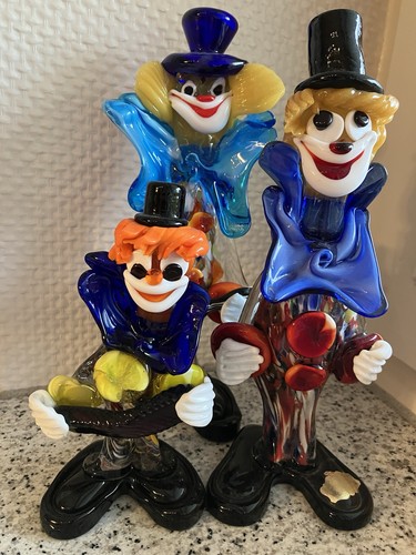 Murano glas 3 clowns - 3,