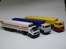 WIKING Konvolut 3x Pritschensattelzug MB,Scania,Ford,2.Wahl f.Bastler