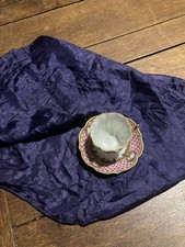 Mokkatasse mit Untertasse, JD Dumont Limoges, France, Point a la main