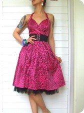 BLANCO Kleid Dress Rockabilly Abendkleid Tanzkleid Bombshell Pin Up Retro Tüll 