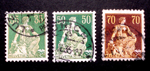 Schweiz 1908 sitzende - schweiz, 1908: