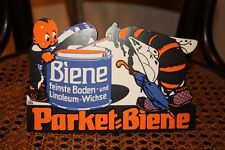 Parket Biene feinste Boden- und Linoleum Wichse Aufsteller D 40er Jahre
